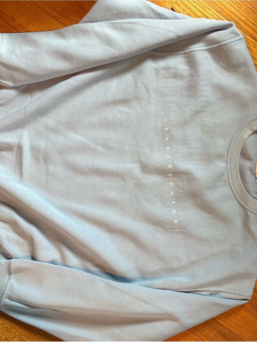 Kennebunkport Light Blue Crewneck Sweatshirt with Center Logo